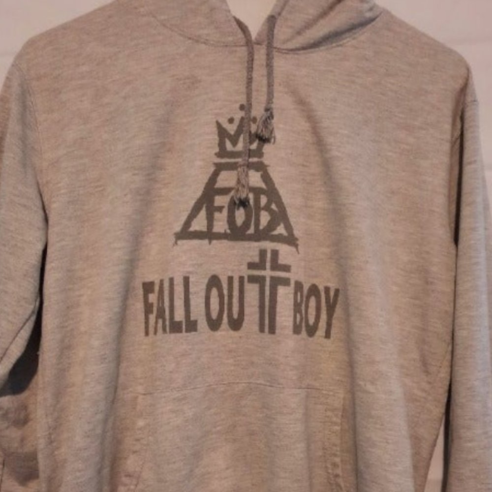 Fall Out Boy Gray Hoodie Win-ing Brand Unisex Kid Young Adult Large Light Weight